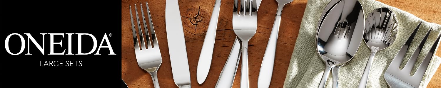 Oneida flatware on a set table